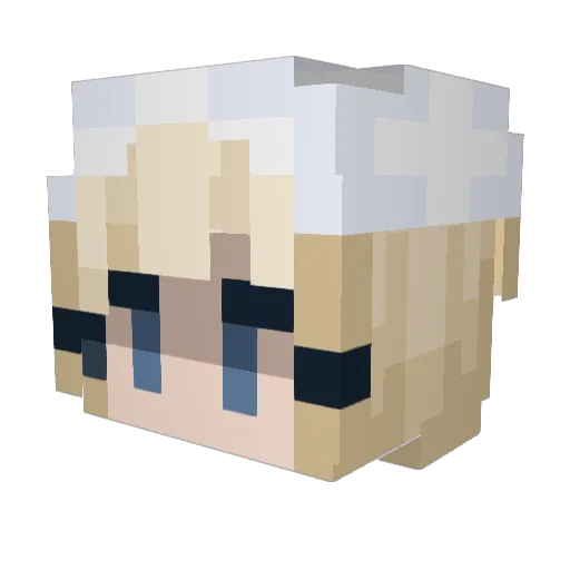 Dryuru Minecraft avatar head, 3D render