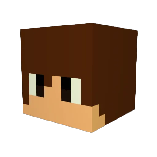 Dryval Minecraft avatar head, 3D render