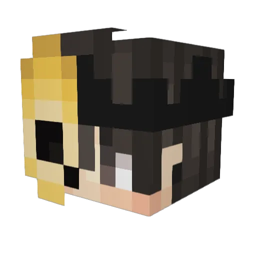 DsantGG Minecraft avatar head, 3D render