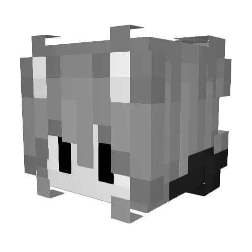 Dsgjiajia Minecraft avatar head, 3D render