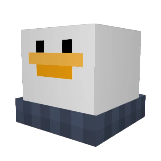 Dsiqn Minecraft avatar head, 3D render