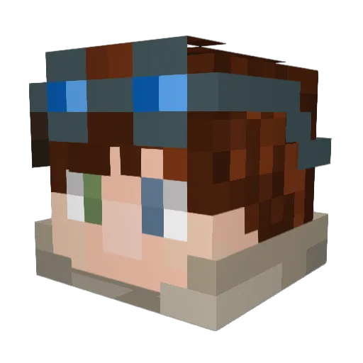 Dsj133 Minecraft avatar head, 3D render