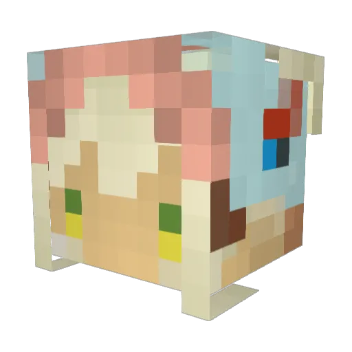 DtailDSilk Minecraft avatar head, 3D render
