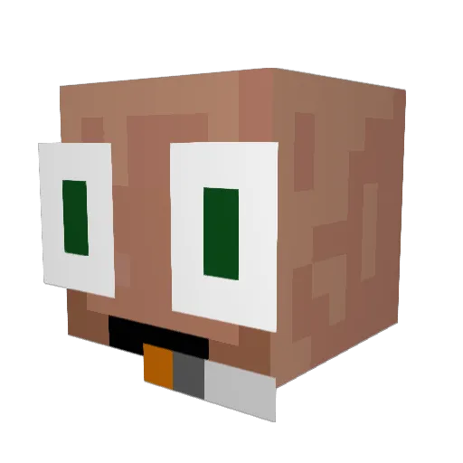 DteamR Minecraft avatar head, 3D render