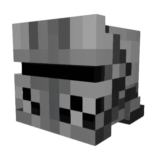 Dteu Minecraft avatar head, 3D render