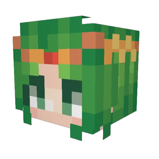 DthrowbackAir Minecraft avatar head, 3D render