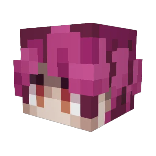 Dtuyun Minecraft avatar head, 3D render