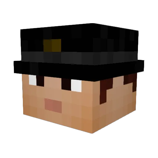 Du51y Minecraft avatar head, 3D render