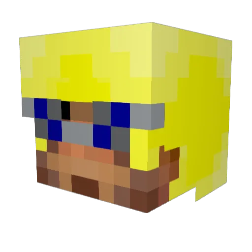 DuBonGaz Minecraft avatar head, 3D render
