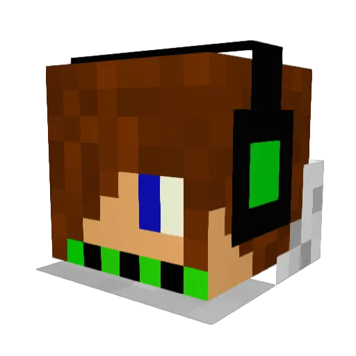 DuBsT3eP Minecraft avatar head, 3D render