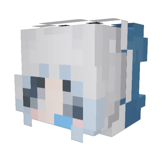 DuGudada Minecraft avatar head, 3D render