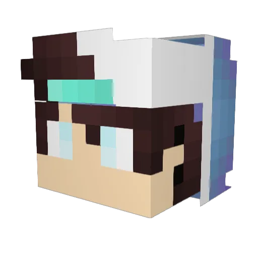 DuGueDark Minecraft avatar head, 3D render