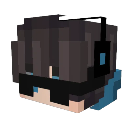 DuHoa Minecraft avatar head, 3D render