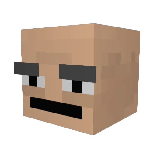 DuKsSOff Minecraft avatar head, 3D render