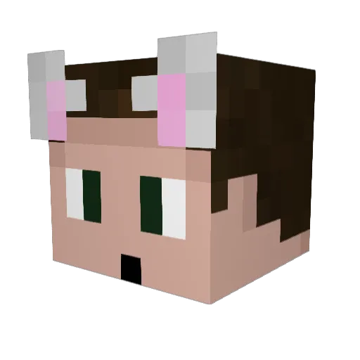 DuMango Minecraft avatar head, 3D render