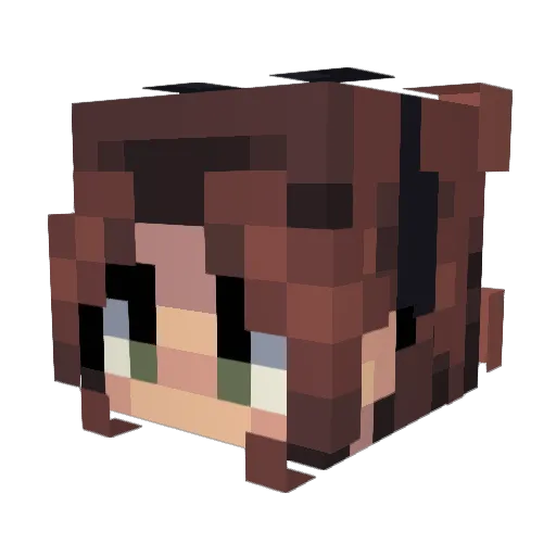 DuMeinTochter Minecraft avatar head, 3D render