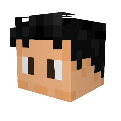 DuSpinnst Minecraft avatar head, 3D render