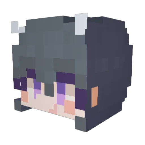 DuYa_ Minecraft avatar head, 3D render