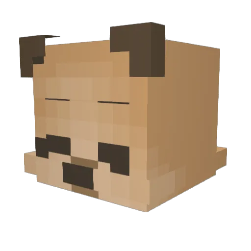 Du__Ong Minecraft avatar head, 3D render