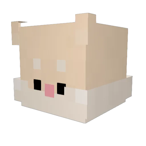 Du_e Minecraft avatar head, 3D render