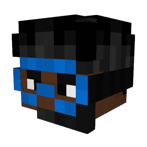 DualCannon99 Minecraft avatar head, 3D render