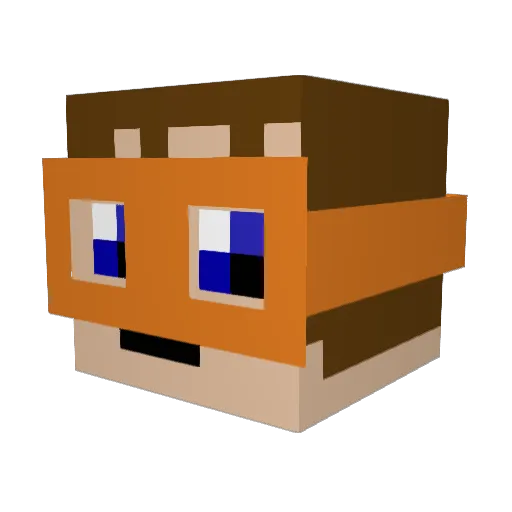 DualJesterGG Minecraft avatar head, 3D render