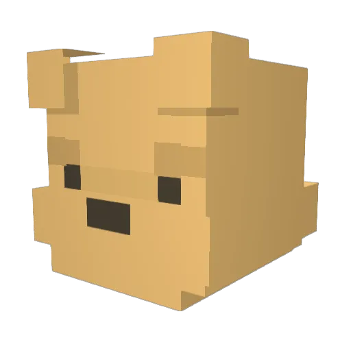 DualLegends Minecraft avatar head, 3D render