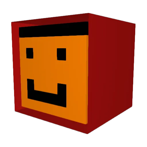 DualSense13 Minecraft avatar head, 3D render