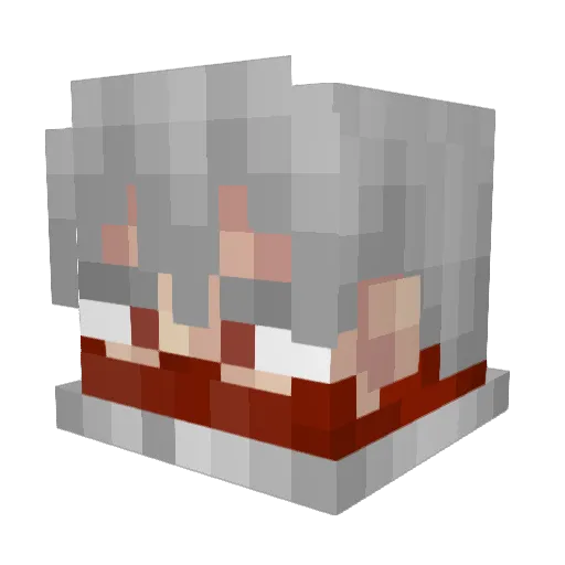 Dualing Minecraft avatar head, 3D render