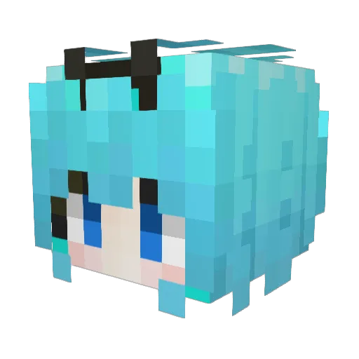 DuangSB Minecraft avatar head, 3D render