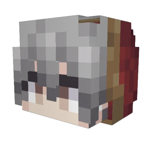Duanxueda Minecraft avatar head, 3D render
