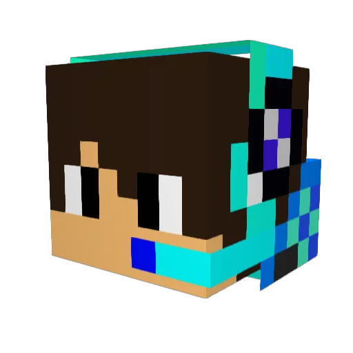 DuarteFP Minecraft avatar head, 3D render