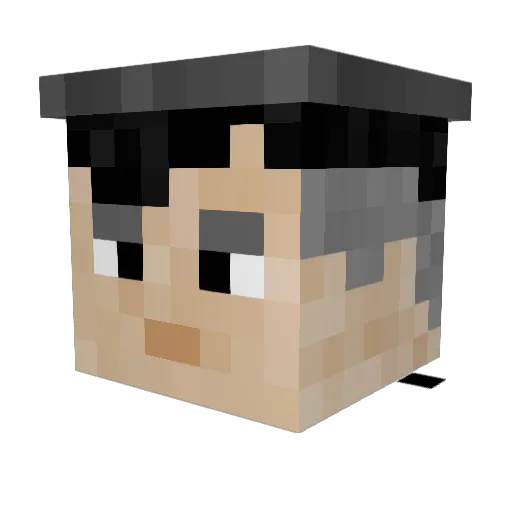 DubBreizh Minecraft avatar head, 3D render