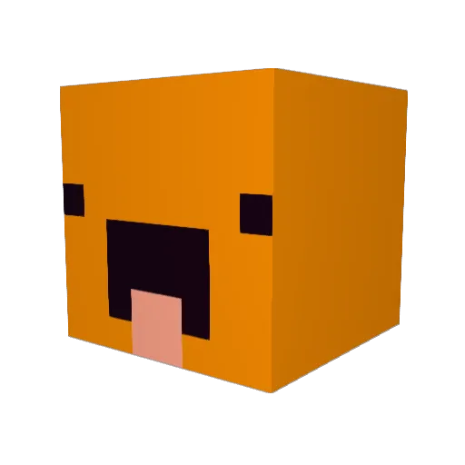 DubHound Minecraft avatar head, 3D render