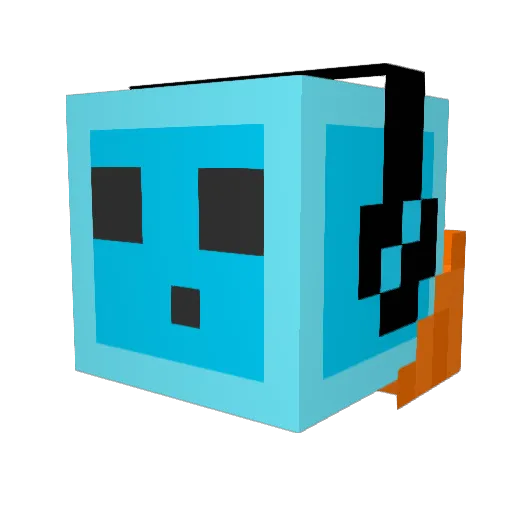 DubR11 Minecraft avatar head, 3D render