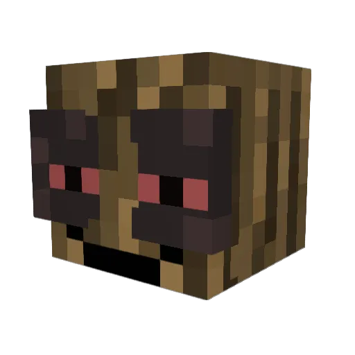 DubWood Minecraft avatar head, 3D render