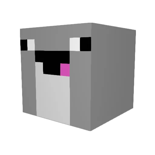 Duba_B Minecraft avatar head, 3D render