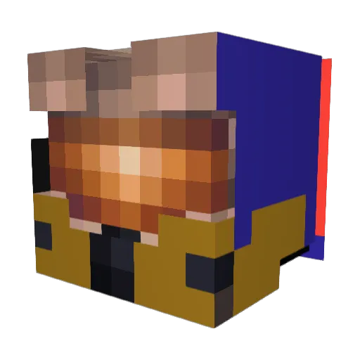 Dubabolical Minecraft avatar head, 3D render