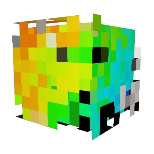 Dubai_ Minecraft avatar head, 3D render