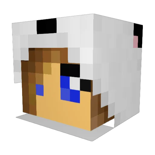 Dubbel_M Minecraft avatar head, 3D render