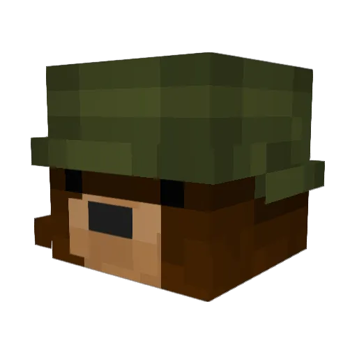 Dubble14 Minecraft avatar head, 3D render