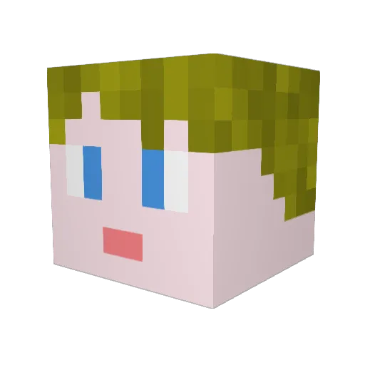 Dubedo Minecraft avatar head, 3D render