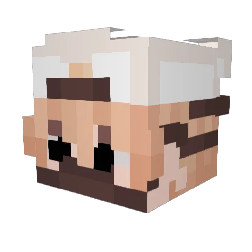 Duberry Minecraft avatar head, 3D render