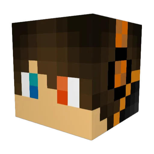 DubiElConqueror Minecraft avatar head, 3D render