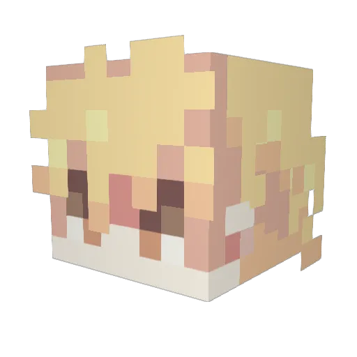 DubiousDood Minecraft avatar head, 3D render