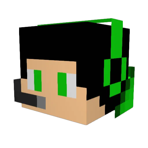 DubisGG Minecraft avatar head, 3D render