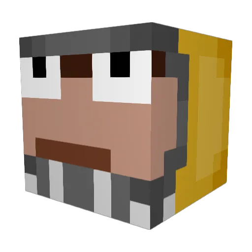 Dubled04 Minecraft avatar head, 3D render