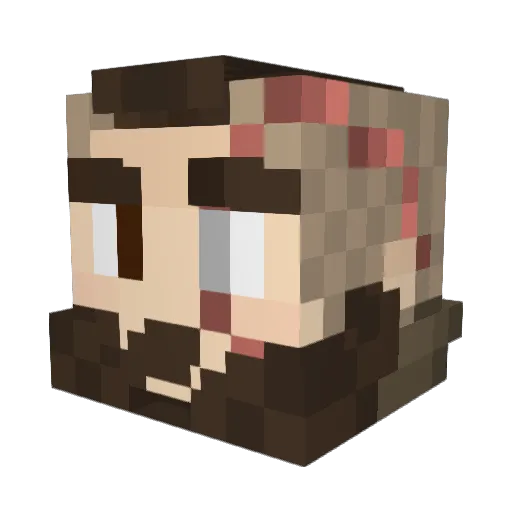 Dublerz Minecraft avatar head, 3D render