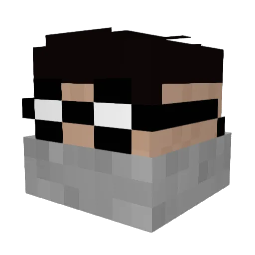 DublinT Minecraft avatar head, 3D render