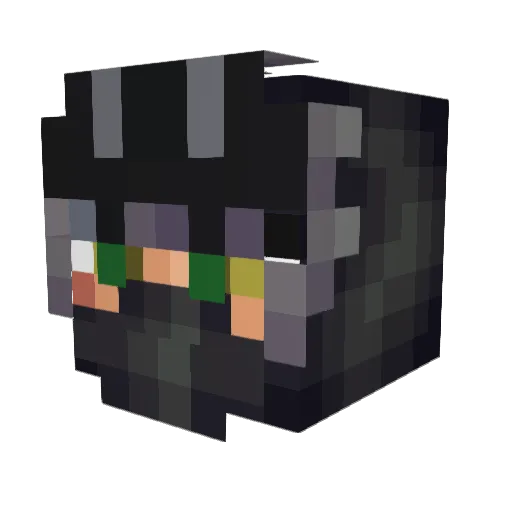 DublyKing12 Minecraft avatar head, 3D render